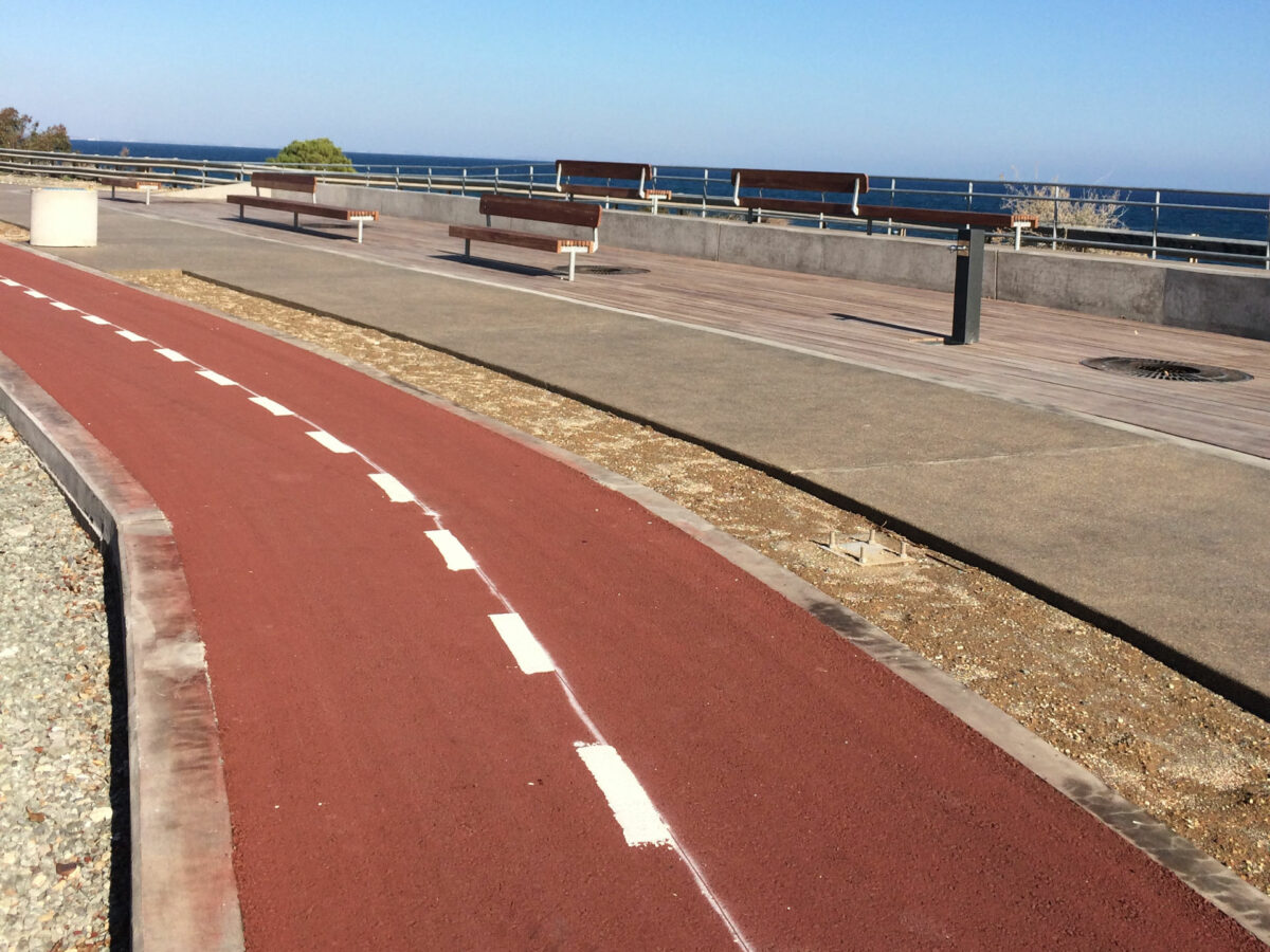 Red Bitumen Footpath RW Color Red, coated for colored bitumen | Roadway Solutions